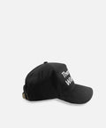 therapy with god black and white trucker hat