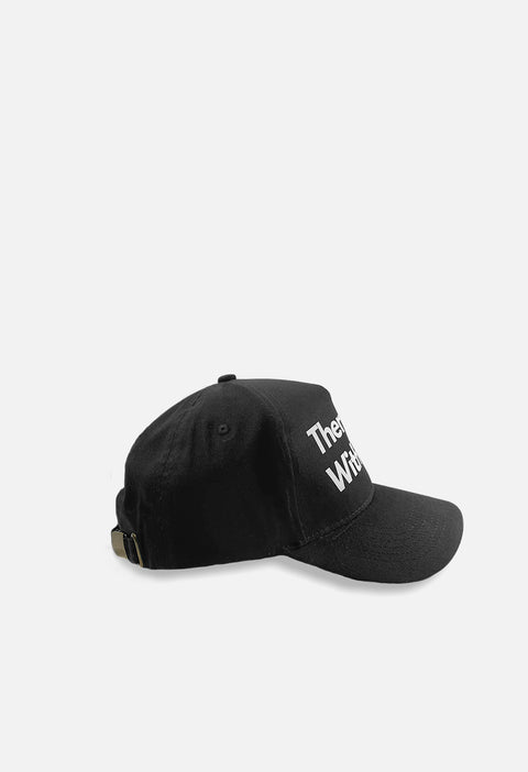 therapy with god black and white trucker hat